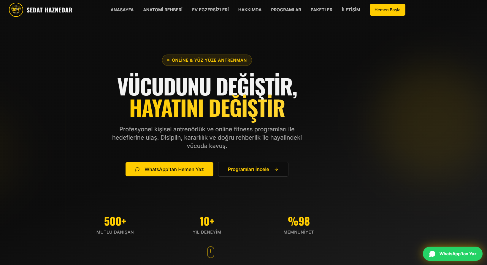 Sedat Haznedar Fitness & Online Koçluk Platformu